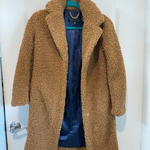 J.CREW petite teddy sherpa topcoat size XXSP